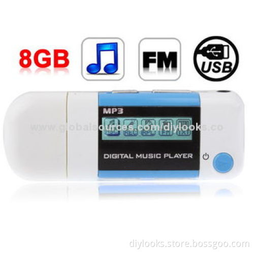 8GB MP3 Player with USB Port, FM Radio and LCD Screen